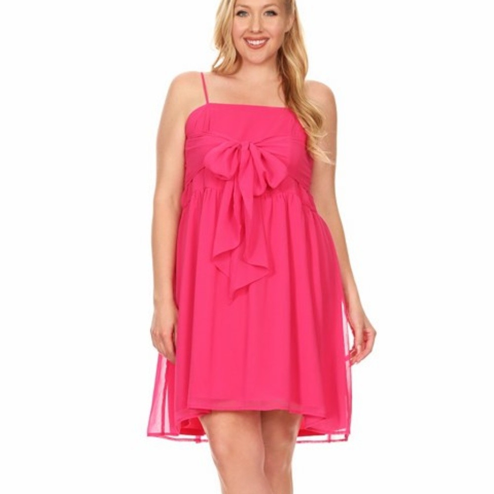 Fuchsia Plus Size Dress